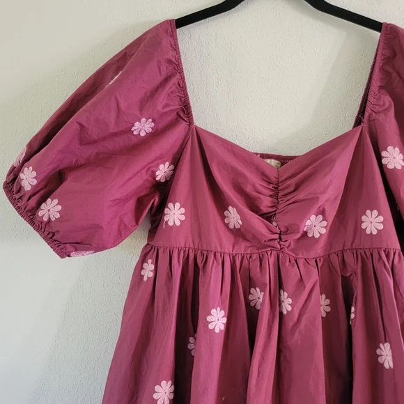 ALTAR'D STATE Crush Berry Puff Sleeve Mini Dress L. - Picture 2 of 9